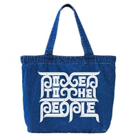 POWER TO THE PEOPLE ラージトート / ディープブルー