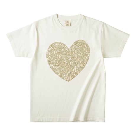 ラスト1枚 - ♡オーガニックコットン Tee - エアリーホワイト - 'FREESTYLE LOVE SUPREME SERIES'#2