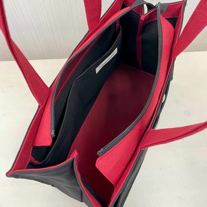 受注制作】 スクエアトート ファスナー付き ワイド肩掛け | Ti Adoro KANON