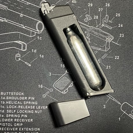UMAREX GLOCK19対応 KJ WORKS CO2マガジン用グリップアダプタ　3個セット