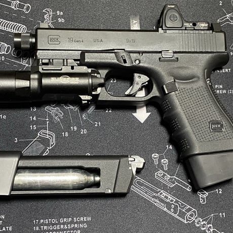 UMAREX GLOCK19対応 KJ WORKS CO2マガジン用グリップアダプタ　3個セット