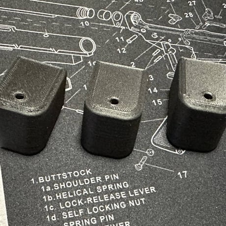 UMAREX GLOCK19対応 KJ WORKS CO2マガジン用グリップアダプタ　3個セット