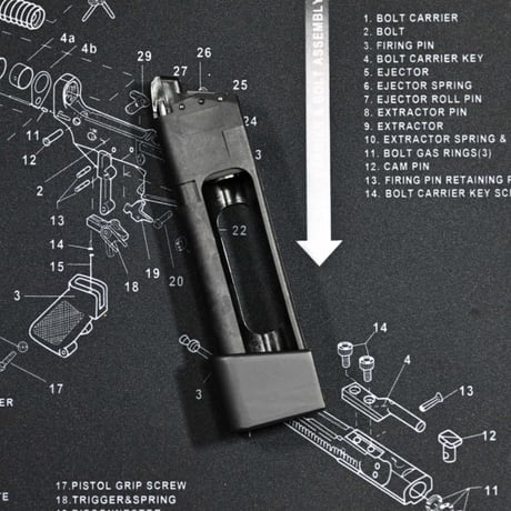 UMAREX GLOCK19対応 RELORD CO2マガジン用グリップアダプタ　3個セット