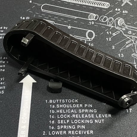 【鬼タフレジン使用強度UP版】MAGPUL CTR用ストックパッド　３セルリポ用　ダークパーカー塗装済