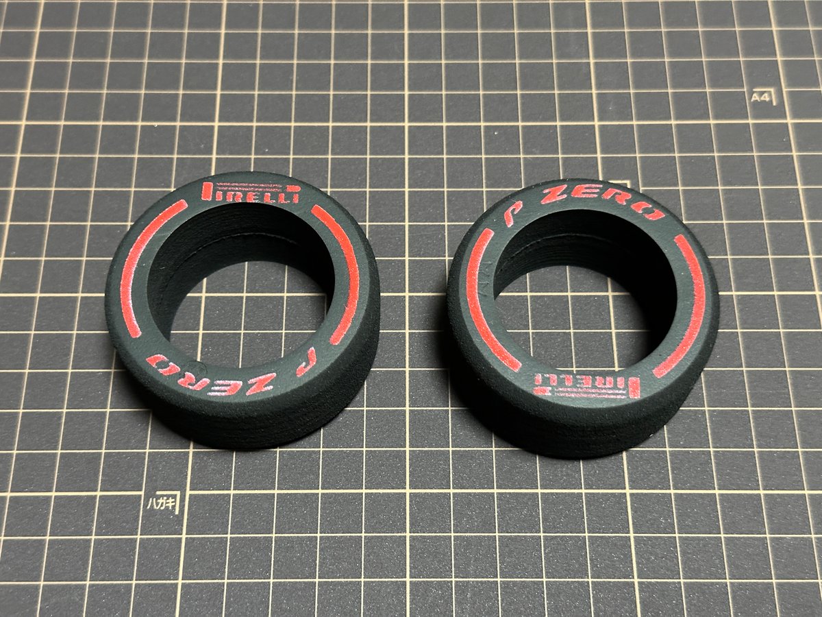 タミヤ F104用スポンジタイヤ（フロント用）塗装テンプレート PIRELLI