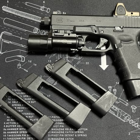 UMAREX GLOCK19対応 BATON BG17 CO2マガジン用グリップアダプタ　3個セット