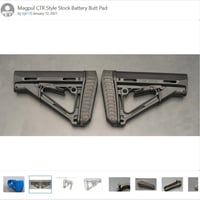 【鬼タフレジン使用強度UP版】MAGPUL CTR用ストックパッド　３セルリポ用　ダークパーカー塗装済