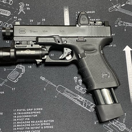 UMAREX GLOCK19対応 KJ WORKS CO2マガジン用グリップアダプタ　3個セット