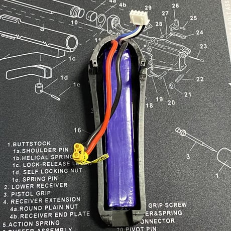 【鬼タフレジン使用強度UP版】MAGPUL CTR用ストックパッド　３セルリポ用　ダークパーカー塗装済
