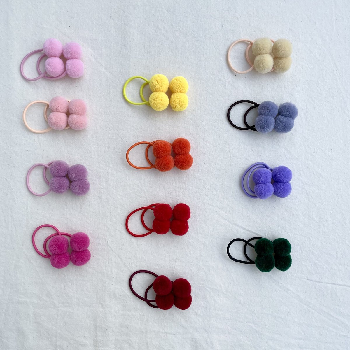 2個setポンポンヘアゴム | OKAME ZAKKA
