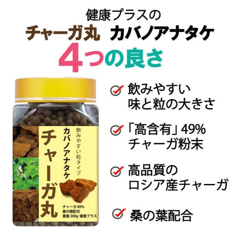 期限切迫品　チャーガ丸  カバノアナタケ 桑の葉配合 飲みやすい 粒タイプ 2600粒入り 健康プラス 韓国製 サプリメント