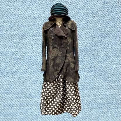 butapana ウール100% ジャガード ミドルコート butapana ウール100% ジャガード ミドルコート