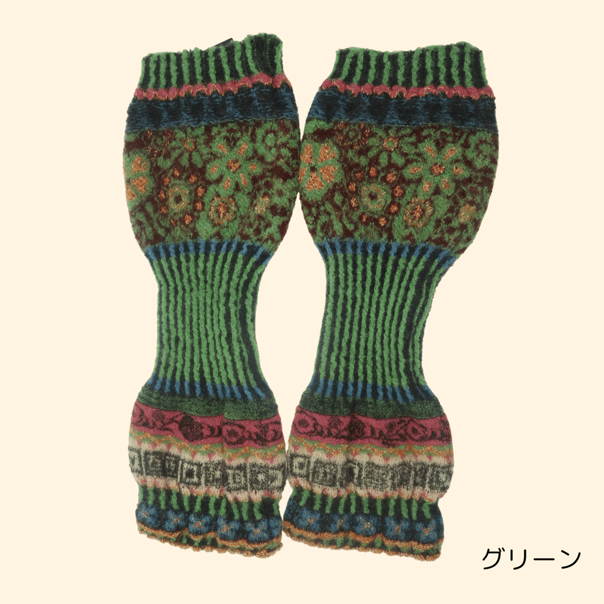 BUTAPANA☆ウールレッグウォーマー・ボーダー | chakana web shop