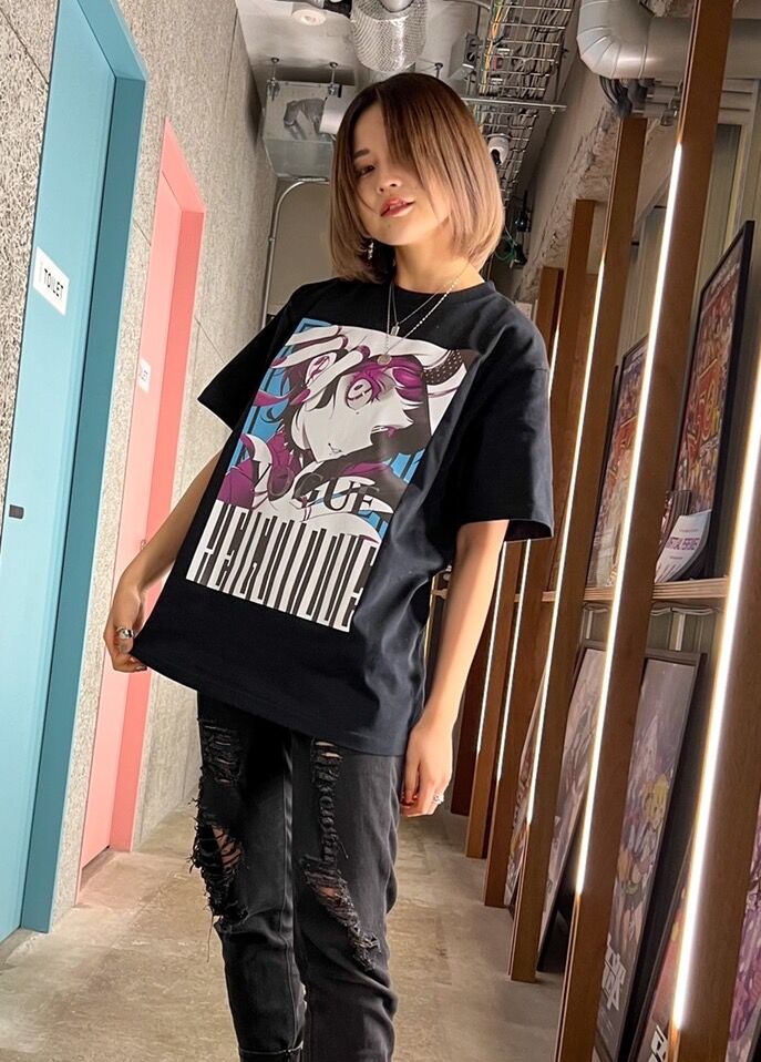 Ado Keigo inoue ケイゴイノウエ 夜のピエロ L Tシャツ 黒 Ado、アパレルブランド「ケイゴイノウエ」とのコラボレーション