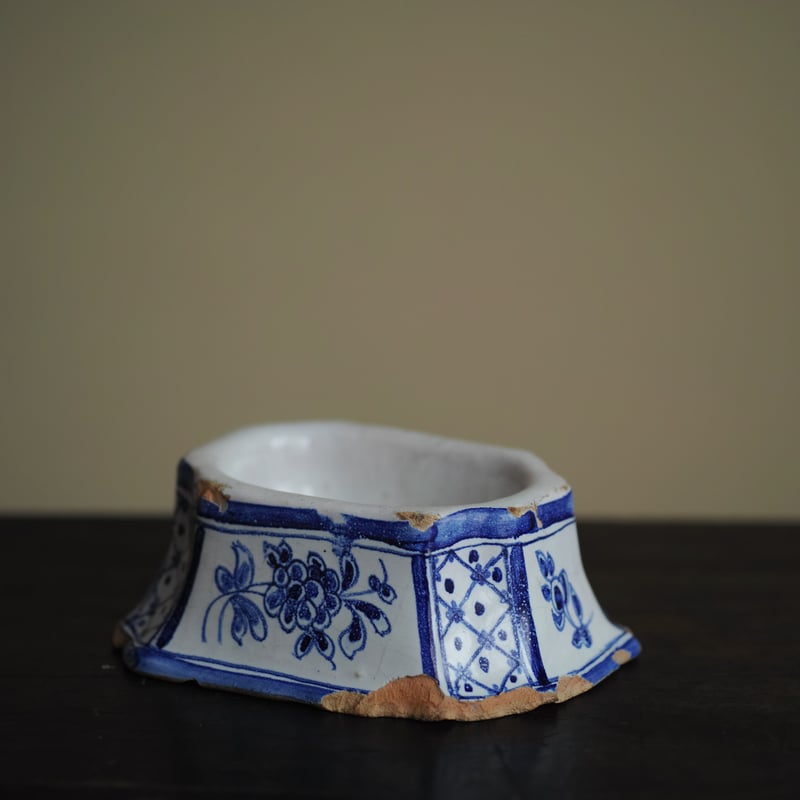 錫釉 ファイアンス 蓋置 18世紀 フランス デルフト 骨董 アンティーク 錫釉 ファイアンス 蓋置 18世紀 フランス デルフト 骨董 アンティーク