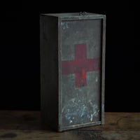 19世紀 ドイツ レッドクロスの古い木箱 / Red Cross Wooden Box / Germany 19th