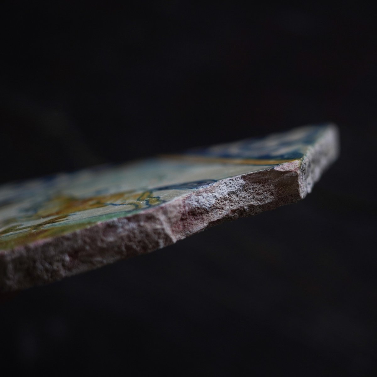 オランダ　17世紀　タイル　黄釉　古道具　古美術　大 オランダ 17世紀 タイル 黄釉 古道具 古美術 大 オランダ 17世紀