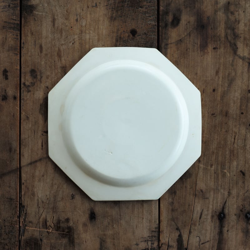 19世紀フランス クレイユ 初期ファイアンスフィーヌ オクトゴナル プレート C クレイユ窯 初期ファイアンスフィーヌ オクトゴナルプレート