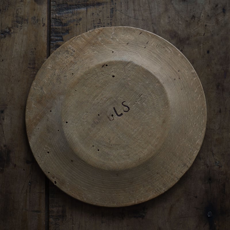18世紀 スウェーデン木皿 ワイドリム 厚手 / Swedish Wooden