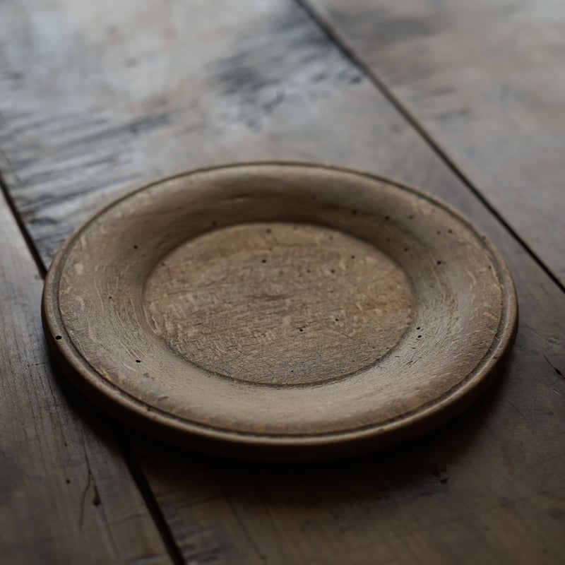 18世紀 スウェーデン木皿 ワイドリム 厚手 / Swedish Wooden Wide Ri
