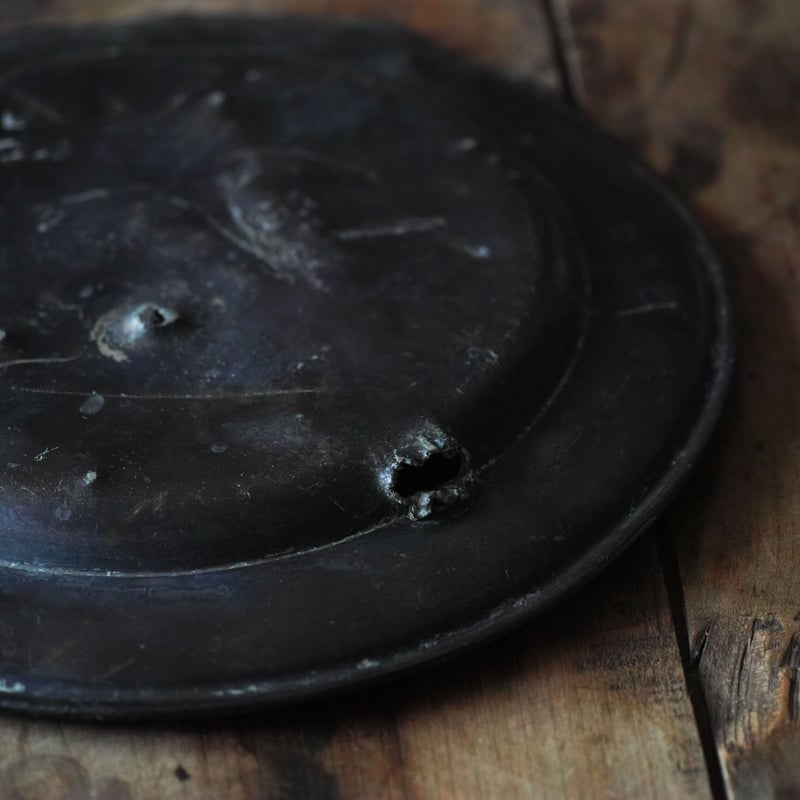 17世紀 イギリス 川上がりピューター皿 / Pewter Plate / England