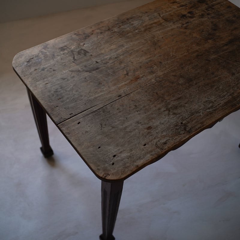 French Table フランスの古いテーブル 1800年代 フランス 農家で使われていた古い無垢材のファーマーズ