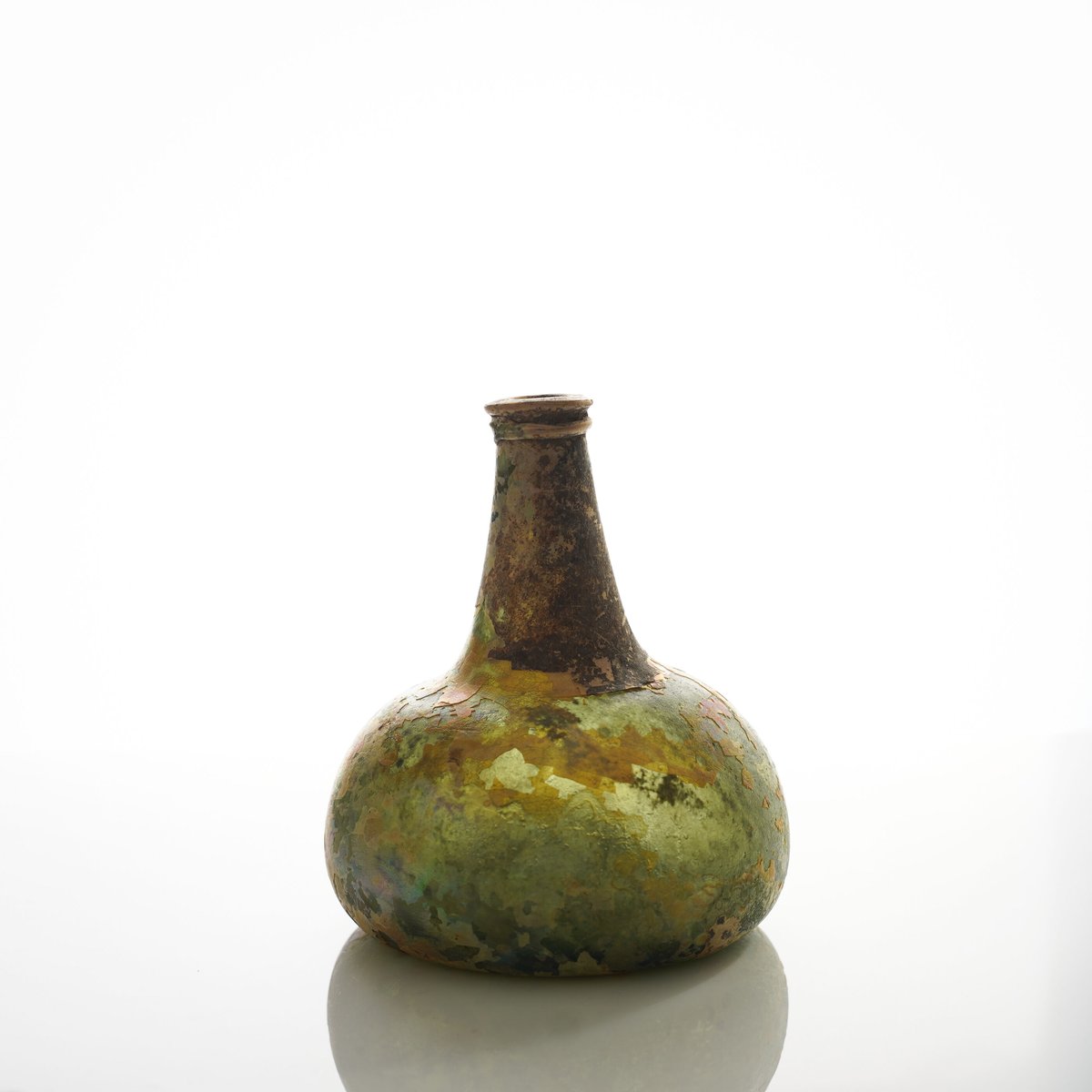 17-18世紀 銀化したオニオンボトル オランダ発掘 / Onion Bottle / the...