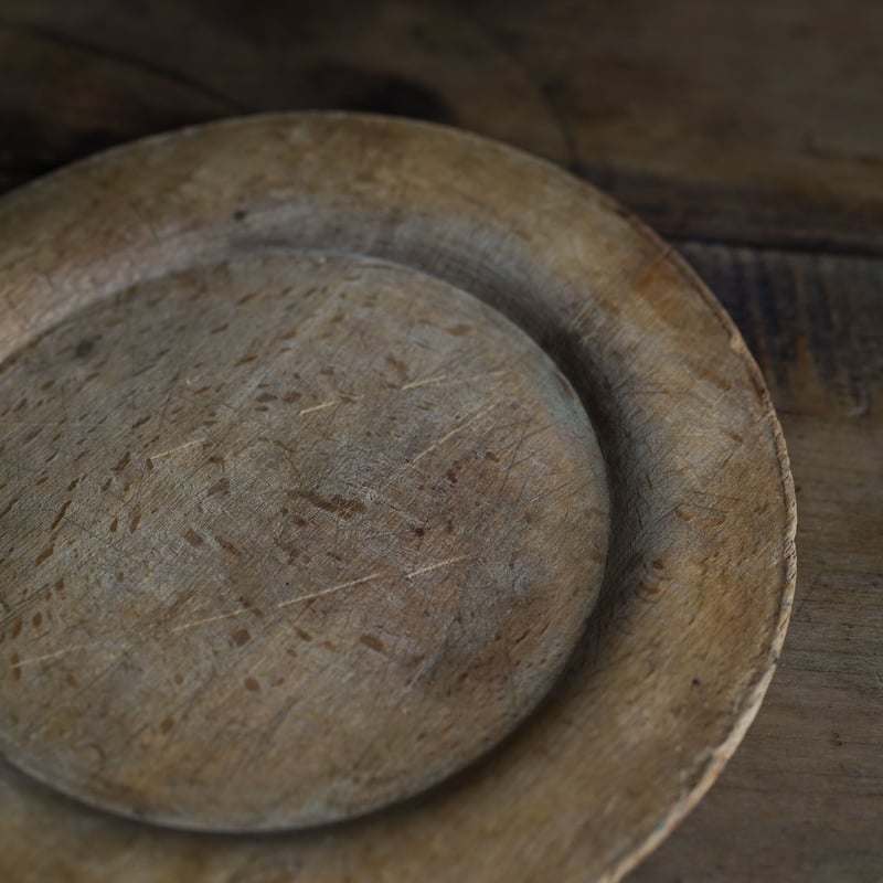 18世紀 スウェーデン木皿 / Swedish Wooden Rim Plate / Swed