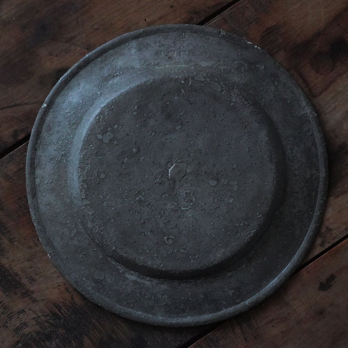 18世紀 イギリス ピューター皿 / Pewter Plate a / England 18t