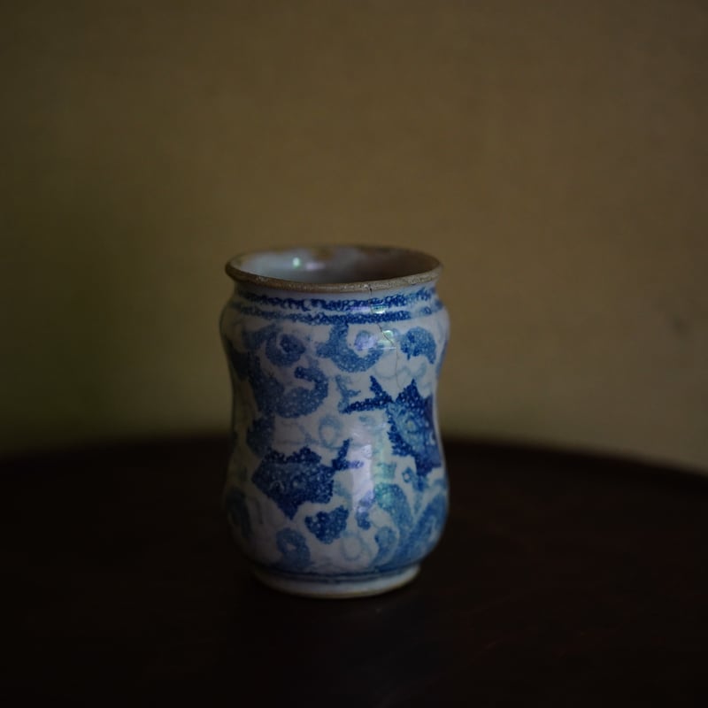 【美品】 マヨリカ焼 花瓶 壺 チェコスロバキア モドラ MODRA 17世紀マジョリカ錫釉魚文小壺 アルバレロ / Italian 17th C