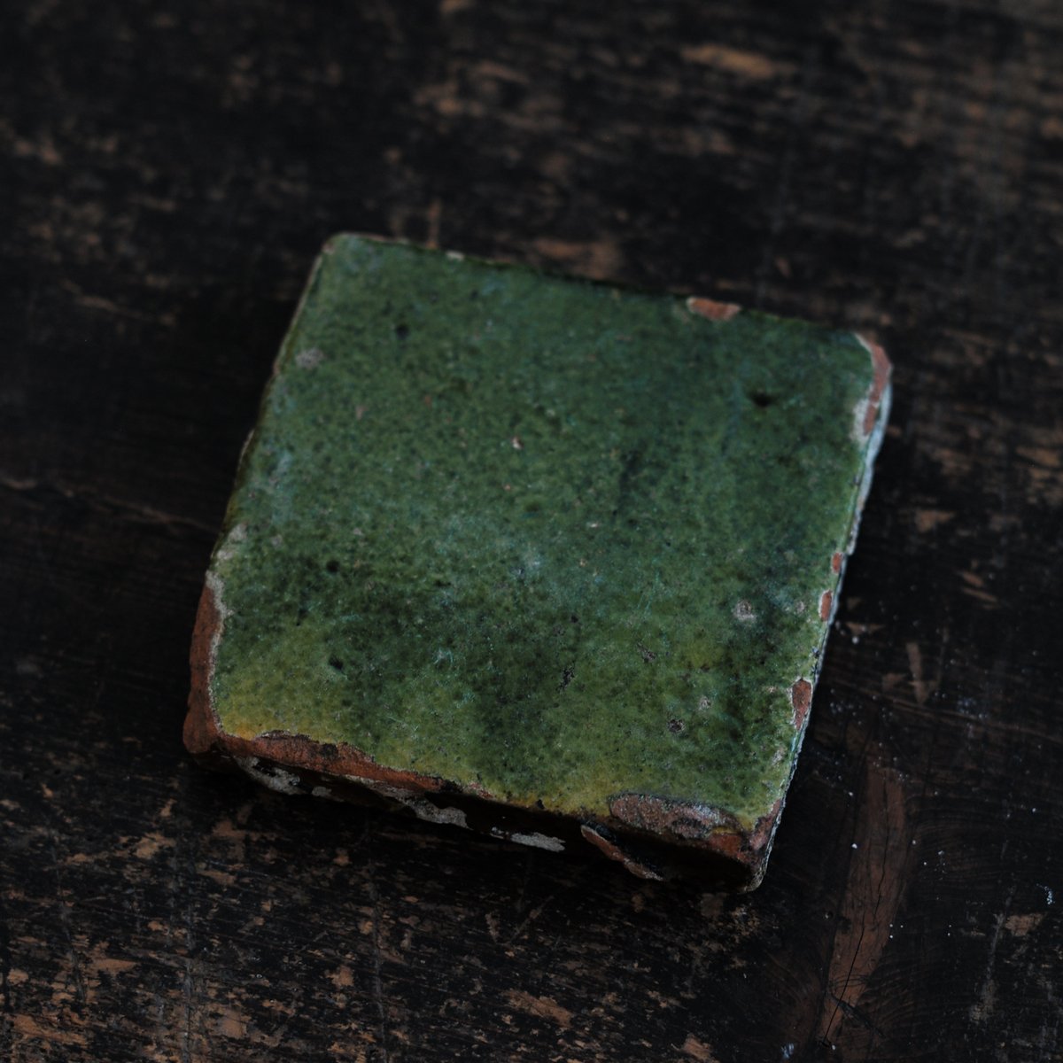 骨董　アンティーク　デルフトタイル　染付　人物文　　17世紀　オランダ　割れあり 骨董 アンティーク デルフトタイル 染付 人物文 17世紀 オランダ