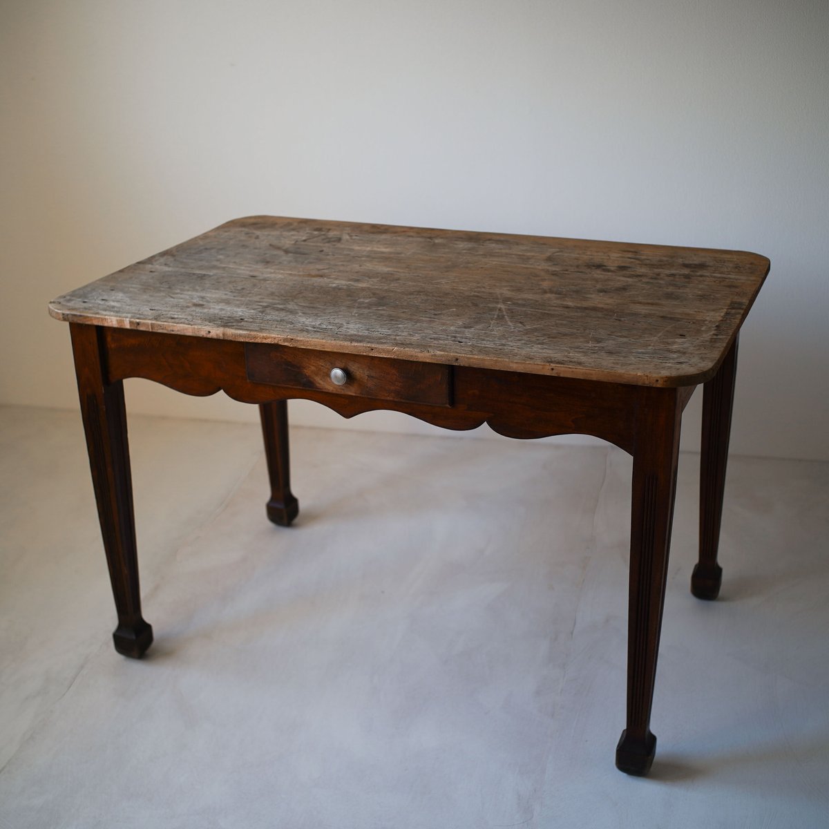 1800年代 フランス 農家で使われていた古い無垢材のファーマーズテーブル / Farmers Table / France 19th C.