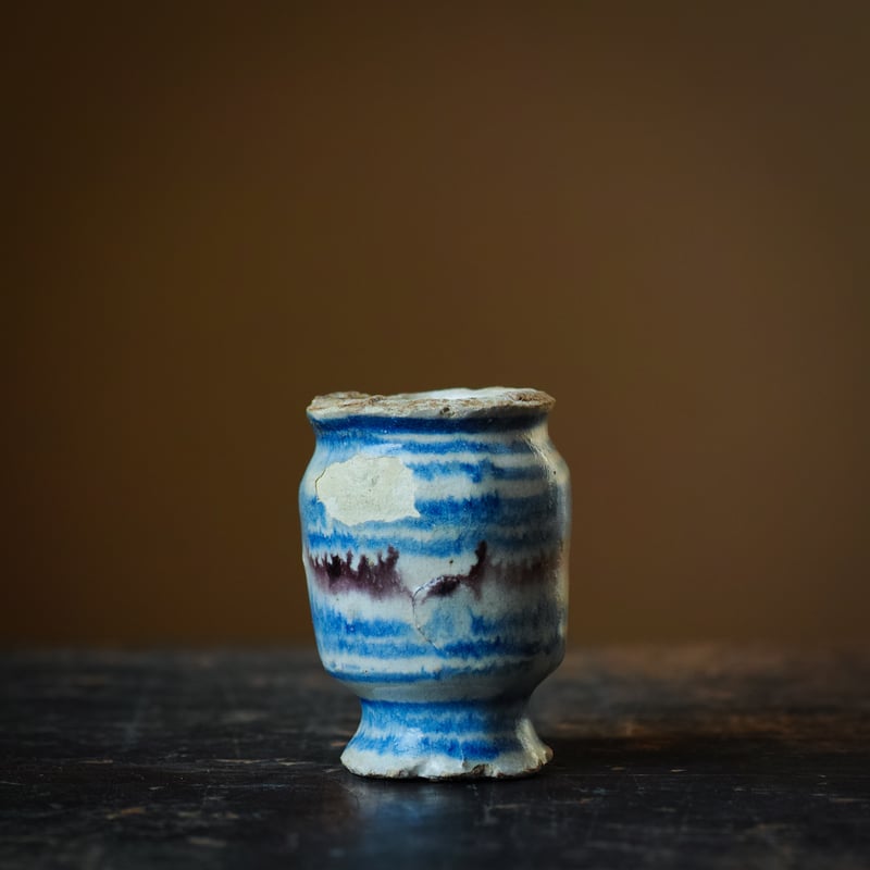 時代物銅器、小壺 17世紀 オランダ ダッチマジョリカ小壺 / the Netherlands 17th C.