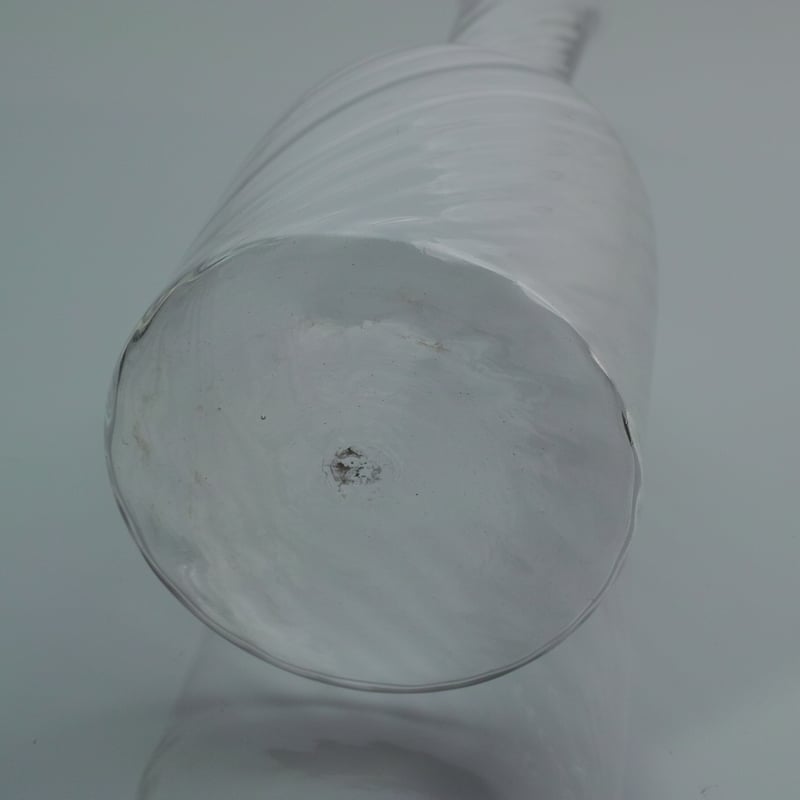 18-19世紀スウェーデン 古い手吹きガラス ツイストボトル カラフェ