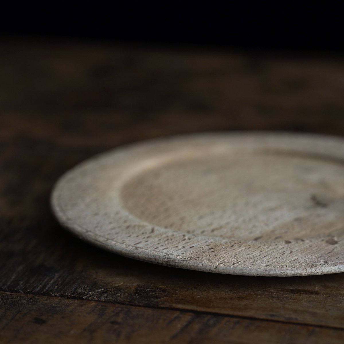18世紀 スウェーデン木皿 / Swedish Wooden Rim Plate / Swed