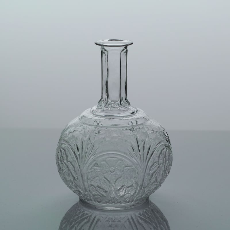 18-19世紀 スウェーデン 古い手吹きの色ガラスボウル鉢 アンティーク