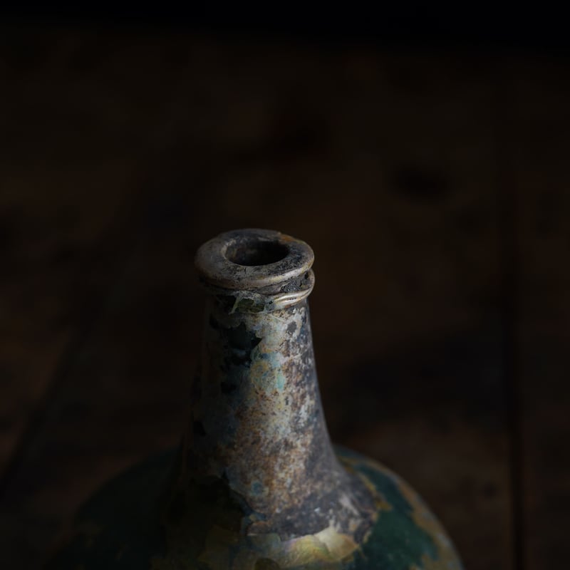 17-18世紀 金化したオニオンボトル オランダ発掘 / the Netherlands 17