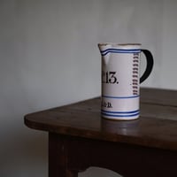 19世紀 南仏 ブリキ直し ファイアンス 番号入りピッチャー / Repaier Faience Piter / France 19th C.