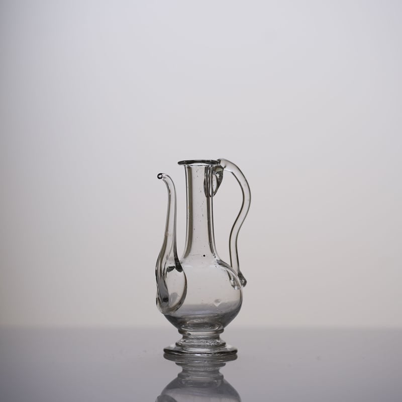 18世紀 フランス 手吹きガラスのピッチャー / Hand Blown Glass Piche