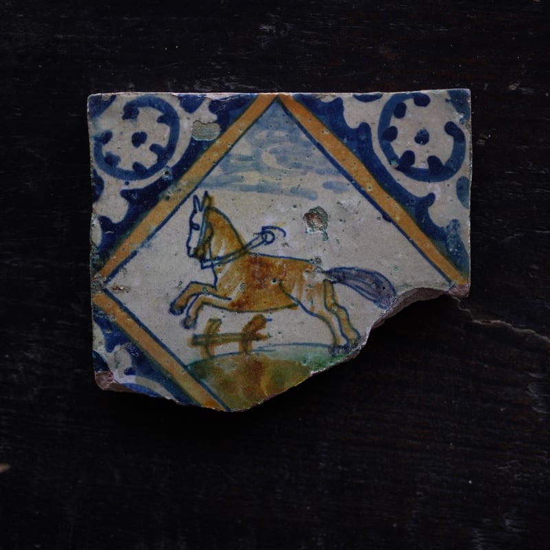 17世紀　オランダ　デルフトタイル　色絵 17世紀オランダ デルフト初期色絵タイル / the Netherlands 17th C.