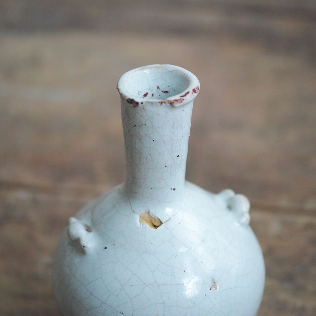 18世紀 フランス ファイアンス白錫釉双耳瓶 / Faience Bottle 18世紀 フランス ファイアンス白錫釉双耳瓶 / Faience Bottle