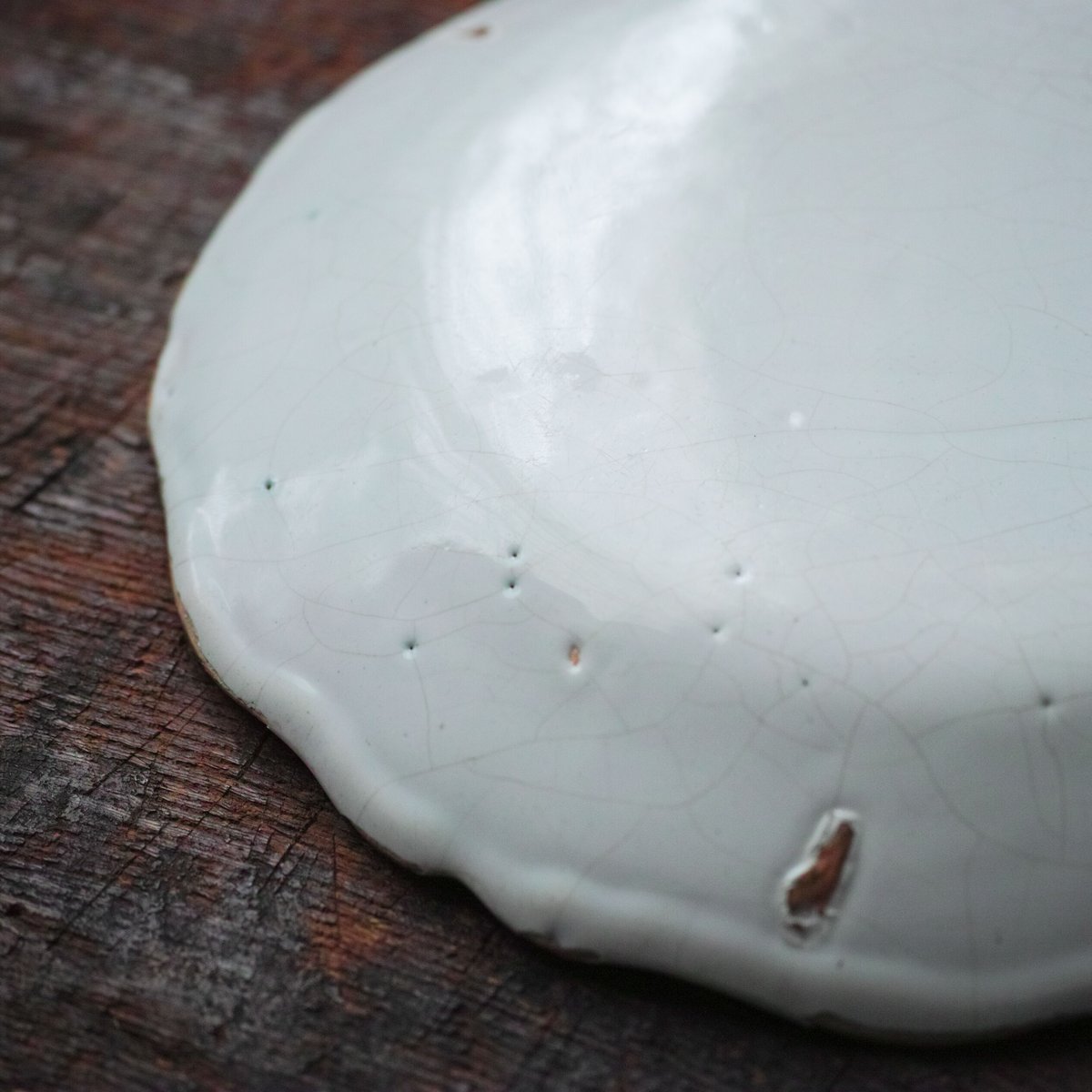 18世紀 フランス ファイアンス白錫釉色絵皿 / Faience Plate / France