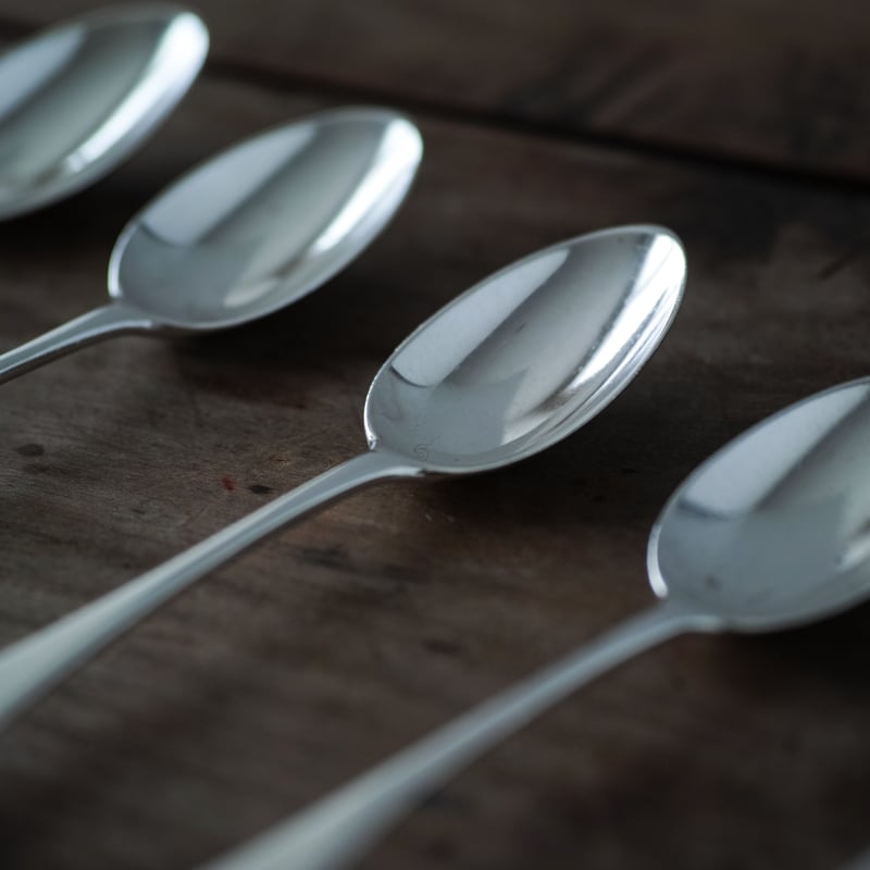 19世紀 イギリス 純銀ティースプーン / Solid Sterling Silver 19世紀 イギリス 純銀ティースプーン / Solid Sterling Silver