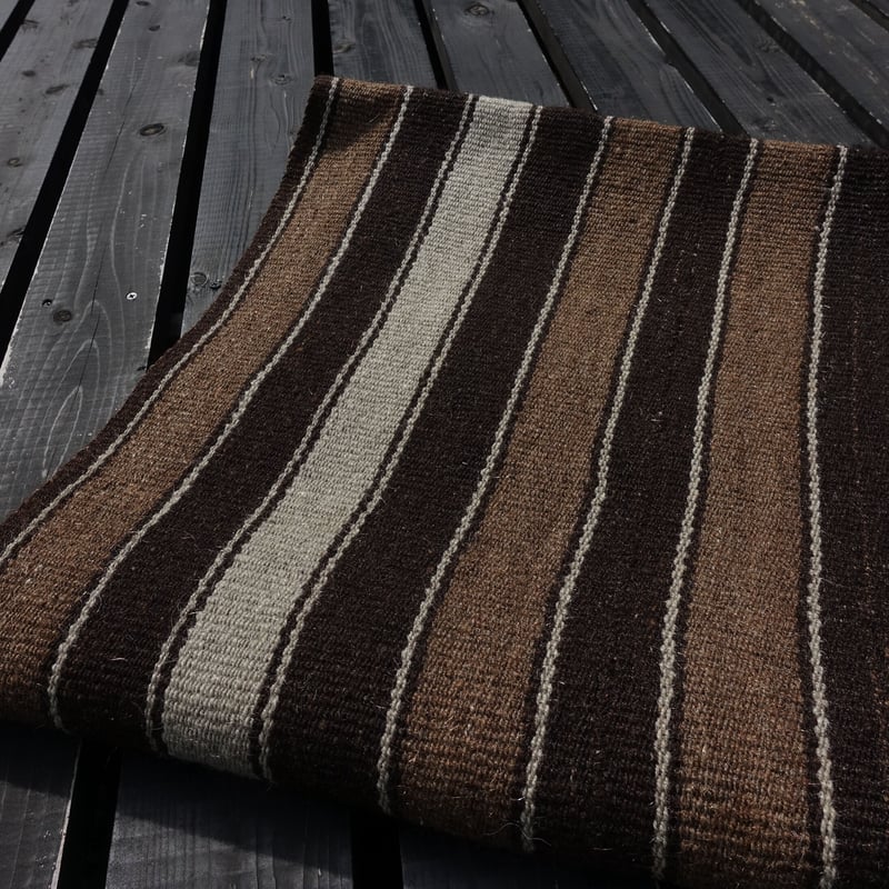 19世紀 チベット ヤクウール 手織り ラグマット / Tibetan Yak