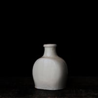 19世紀 イタリア 白マヨリカ無地錫釉ボトル / Italia 19th C.