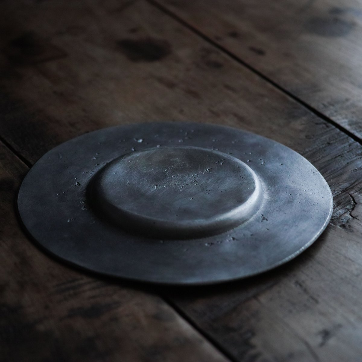 アンティーク ピューター プレート 皿 フランス 18 - 19世紀 17-18世紀 フランス ワイドリム ピューター皿 / Wide Rim Pewter