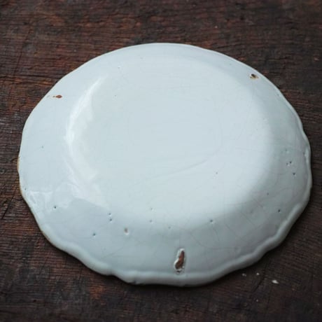 18世紀 フランス ファイアンス白錫釉色絵皿 / Faience Plate / France 18th C.