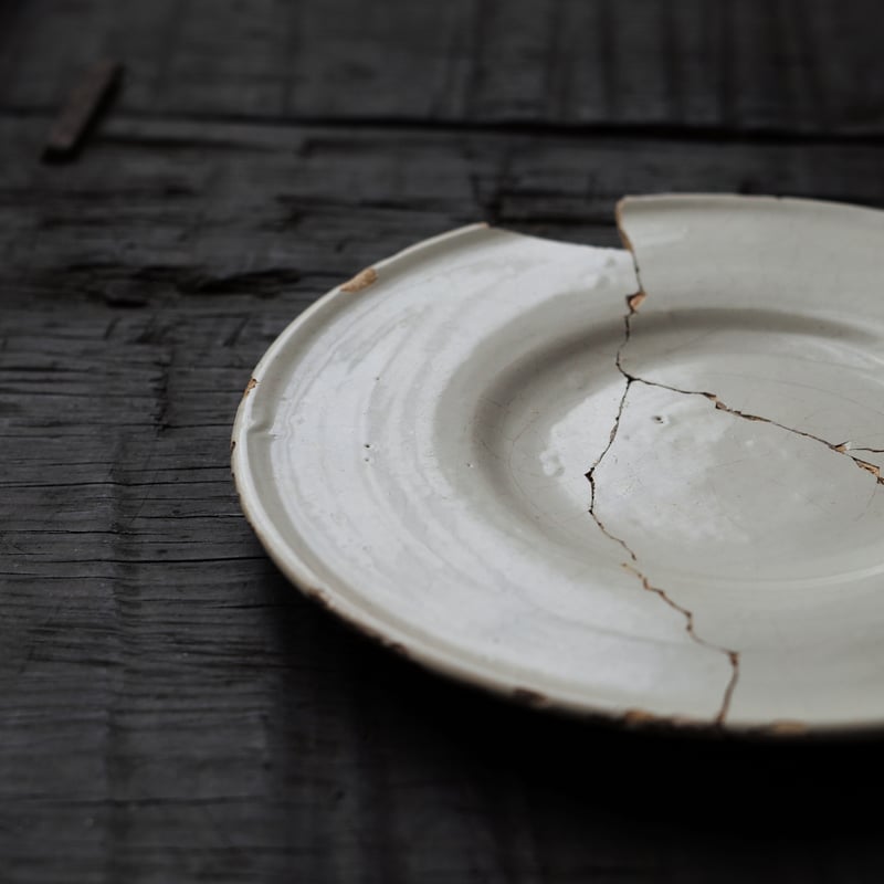 17世紀 オランダ デルフト白釉皿 / the Netherlands 17th C. | t