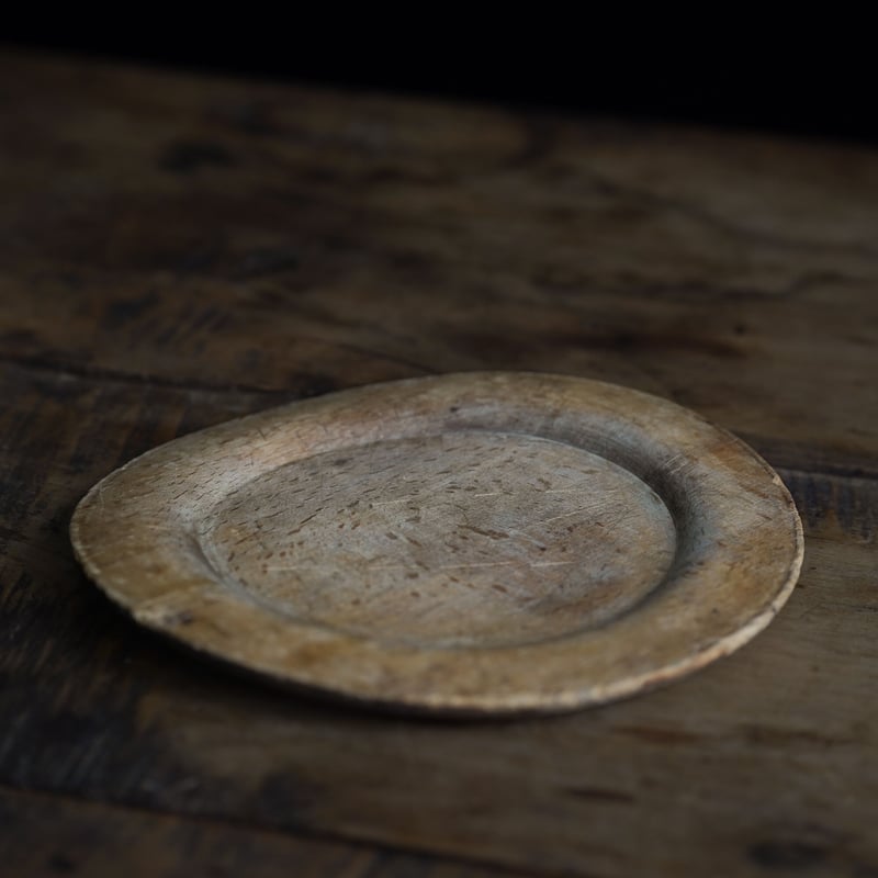 18世紀 スウェーデン木皿 / Swedish Wooden Rim Plate / Swed