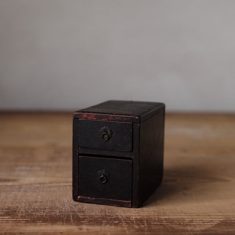 三杯　マス目　抽斗　小引き出し　小抽斗　古家具　古道具　アンティーク　昭和レトロ 時代小抽斗 / 明治-大正頃 ⑵ | tsuchika